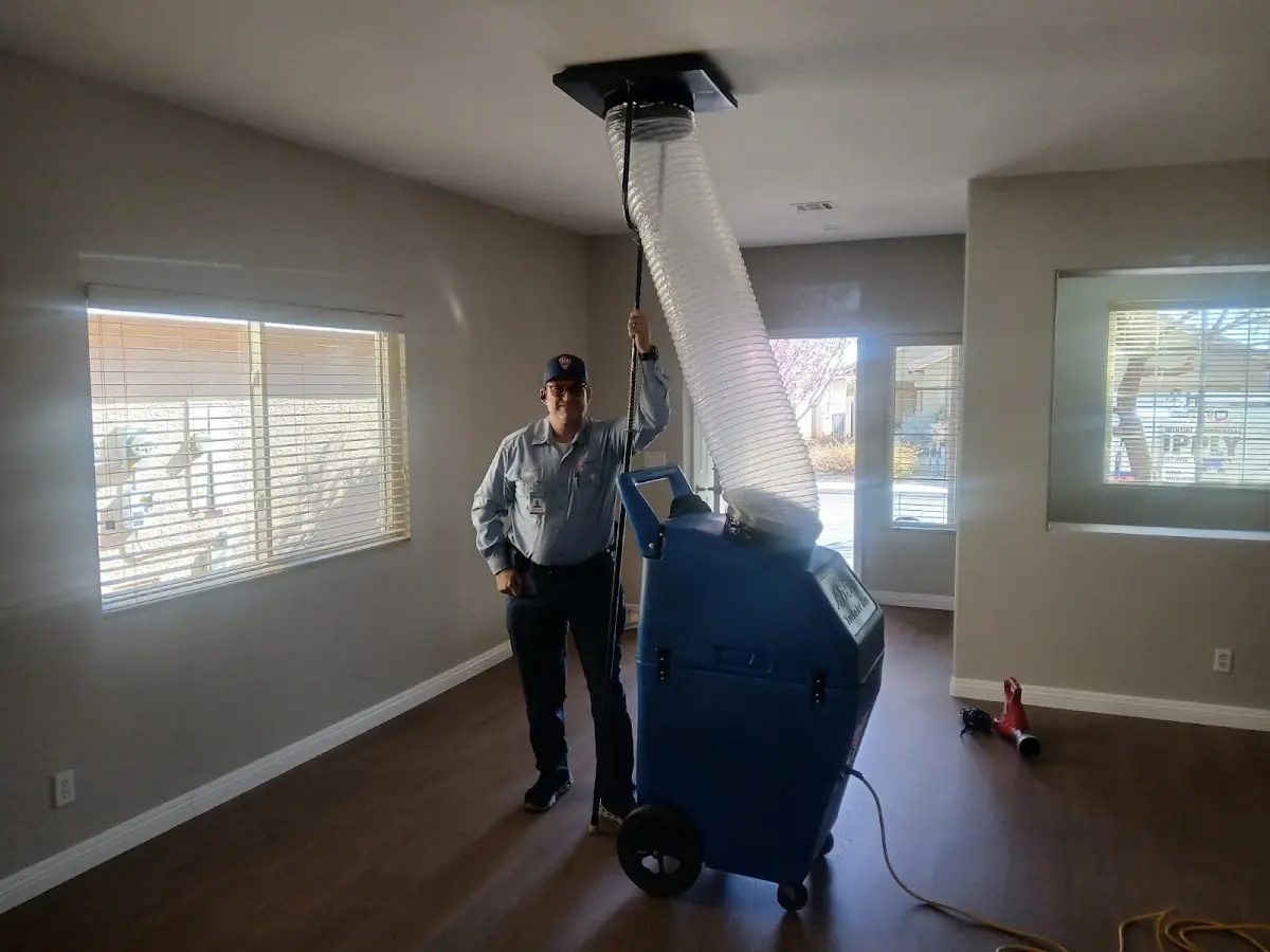 Professional Dryer Vent Cleaning work inside a Grand Prairie home